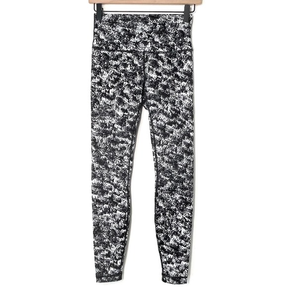 Lululemon | Wunder Under High Rise Tight 28" Leggings Misted Jacquard Black | 6 - Picture 1 of 6